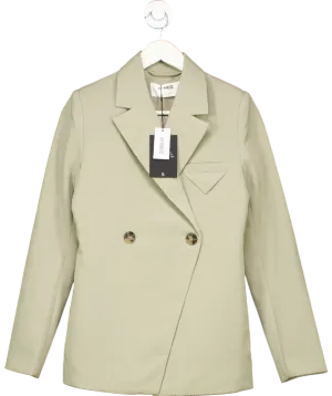 4th & Reckless Green Olive Tailored Asymmetric Blazer- Bianca UK 6