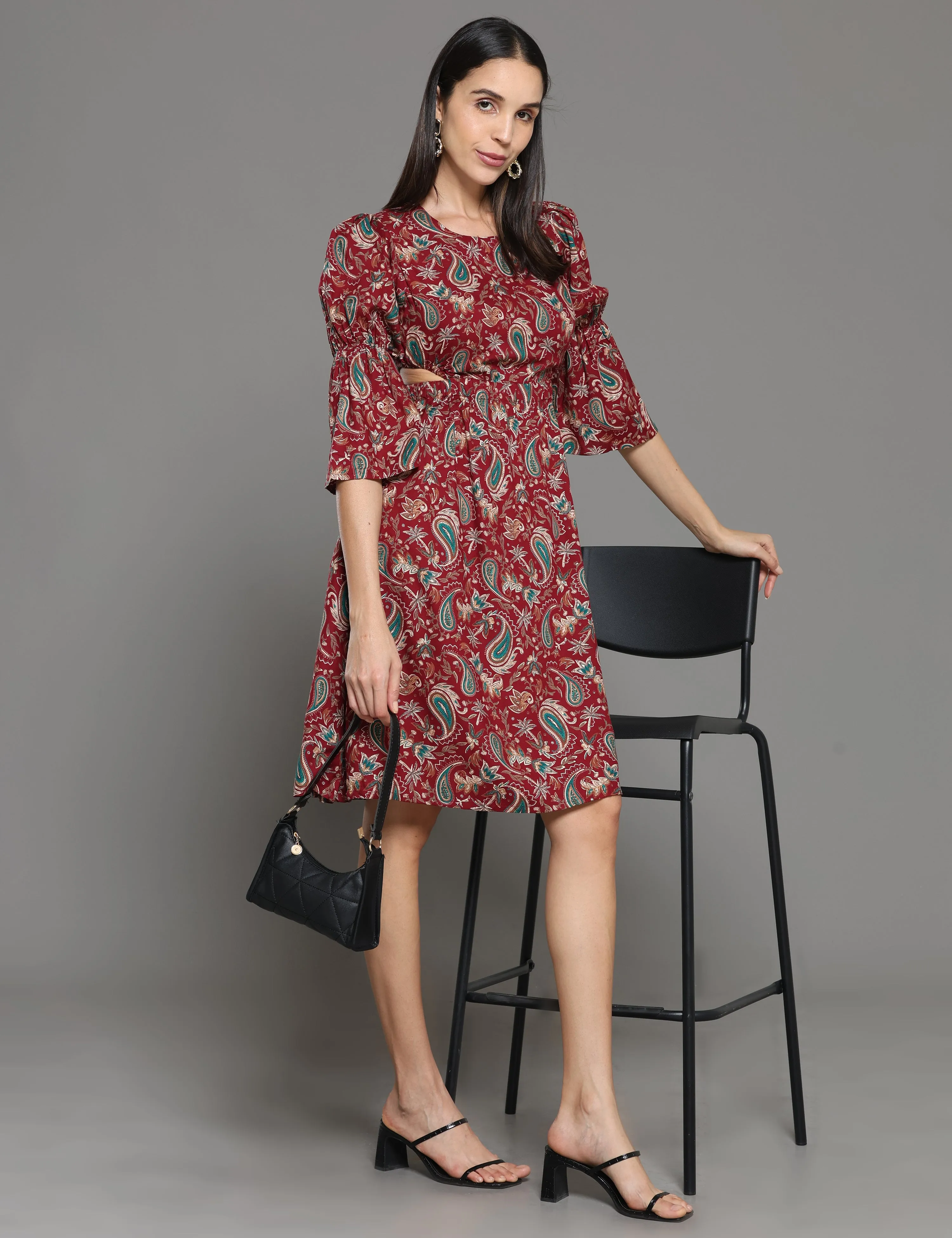 Berry Blush Midi Dress