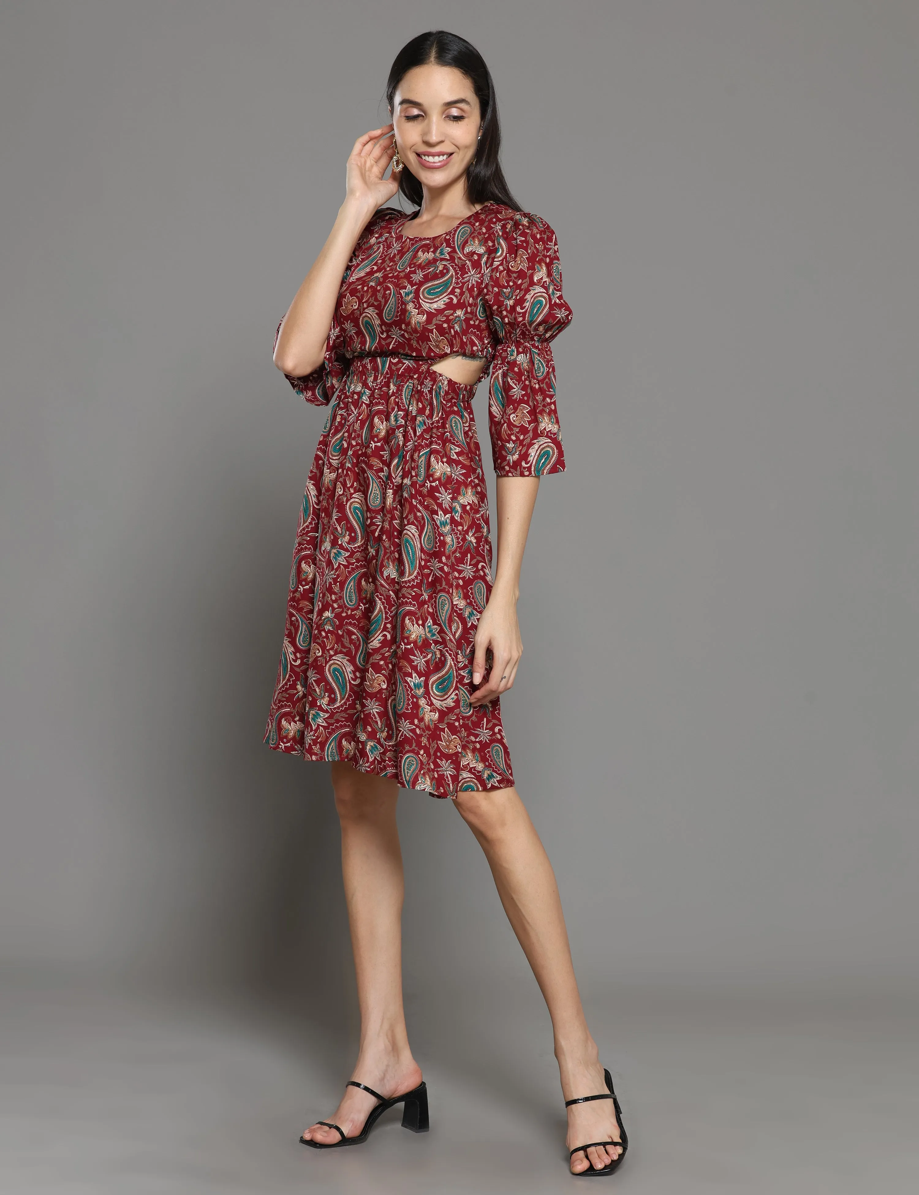 Berry Blush Midi Dress