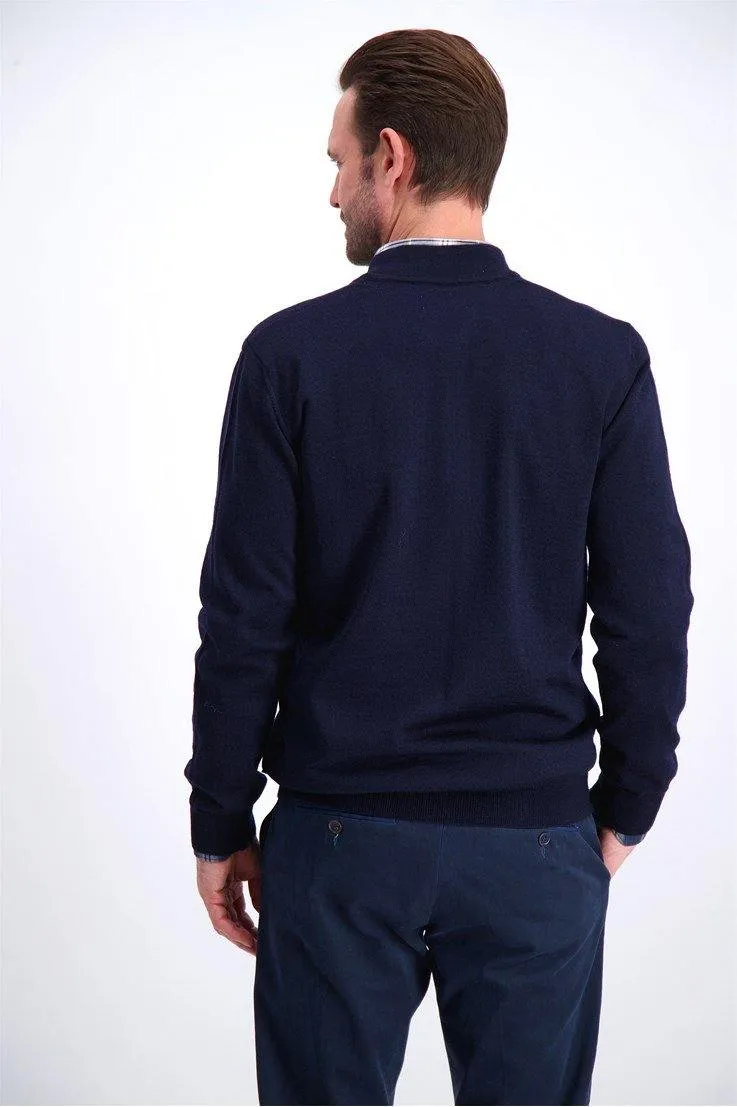 Bison Cardigan - Merinould med lynlås
