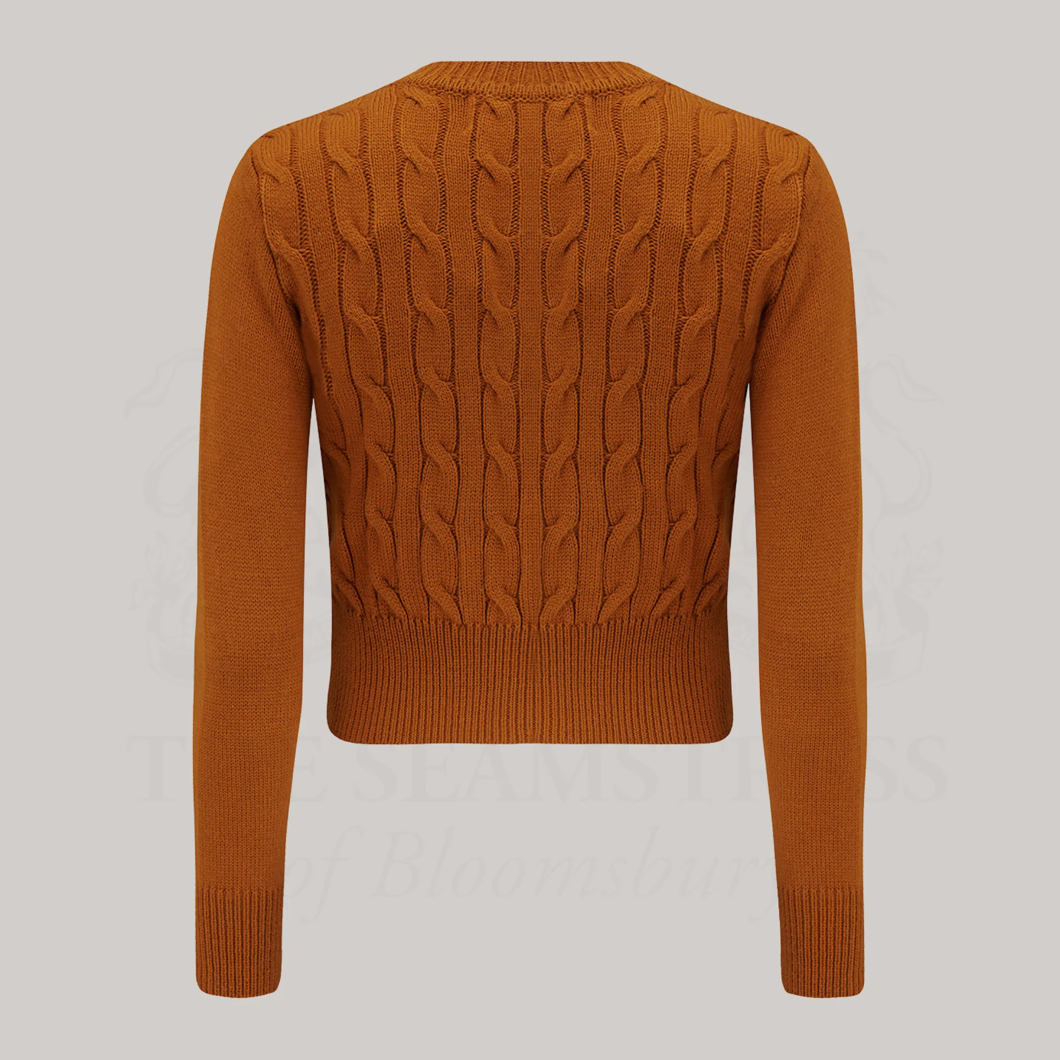 Cable Knit Cardigan in Ginger