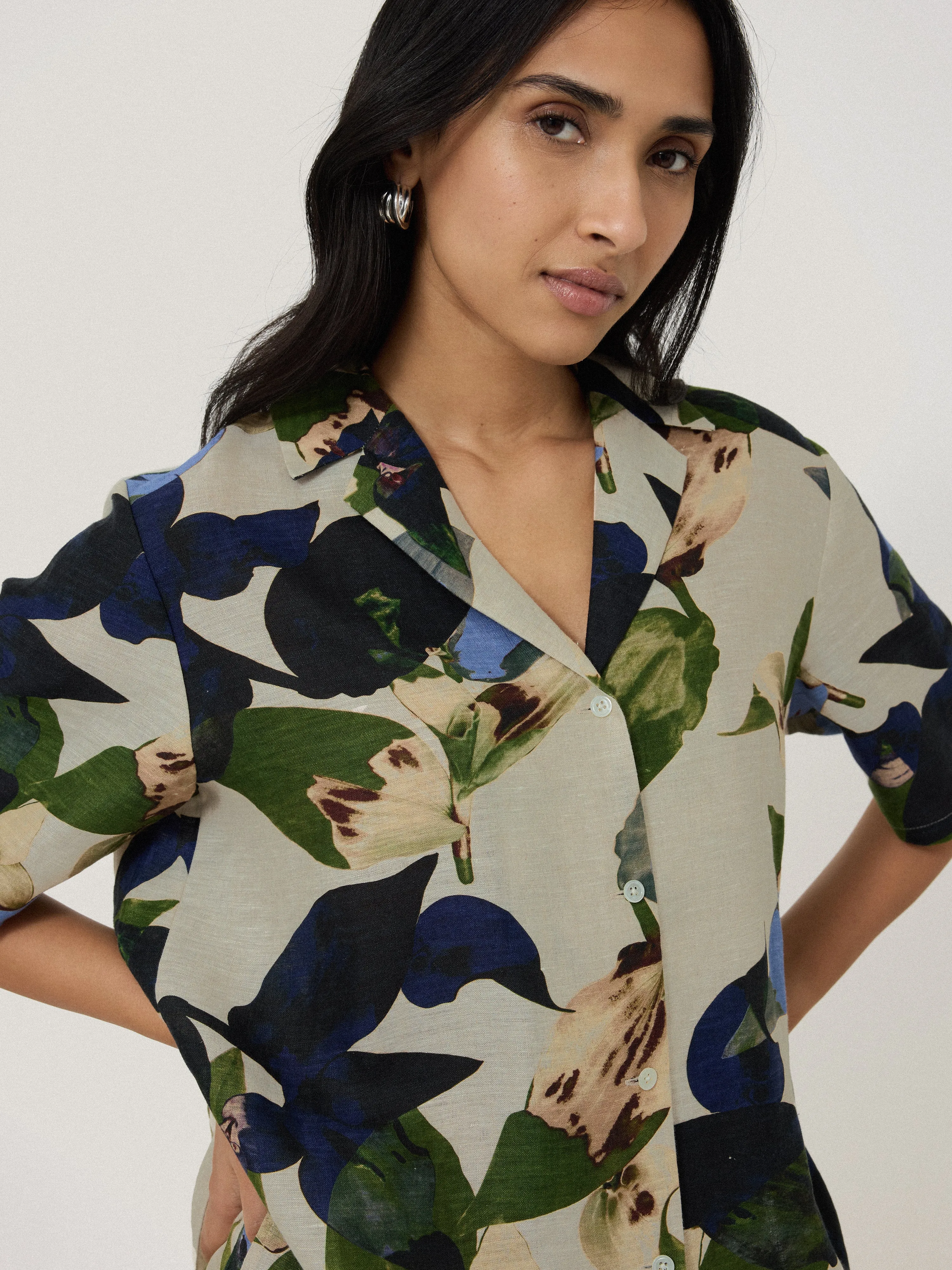 Future Botanic Linen Shirt | Neutral