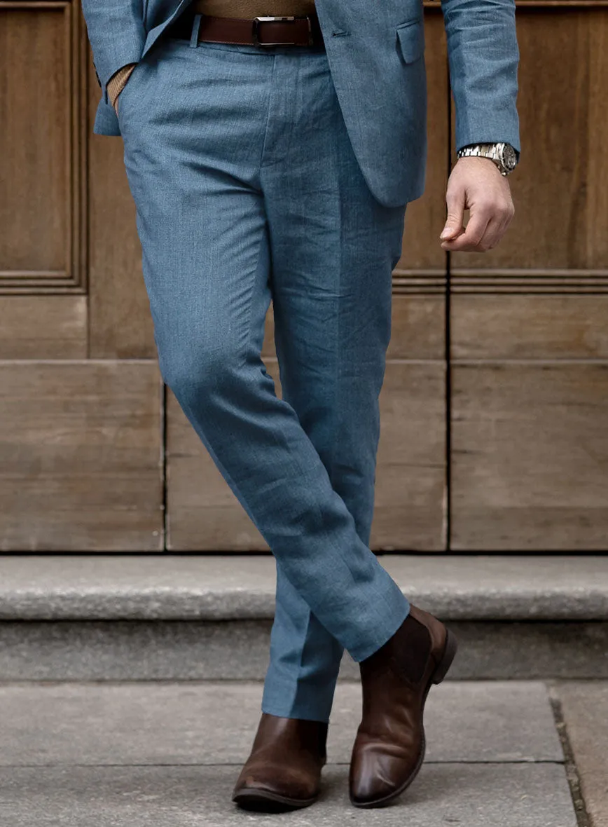 Indigo Blue Linen Pants