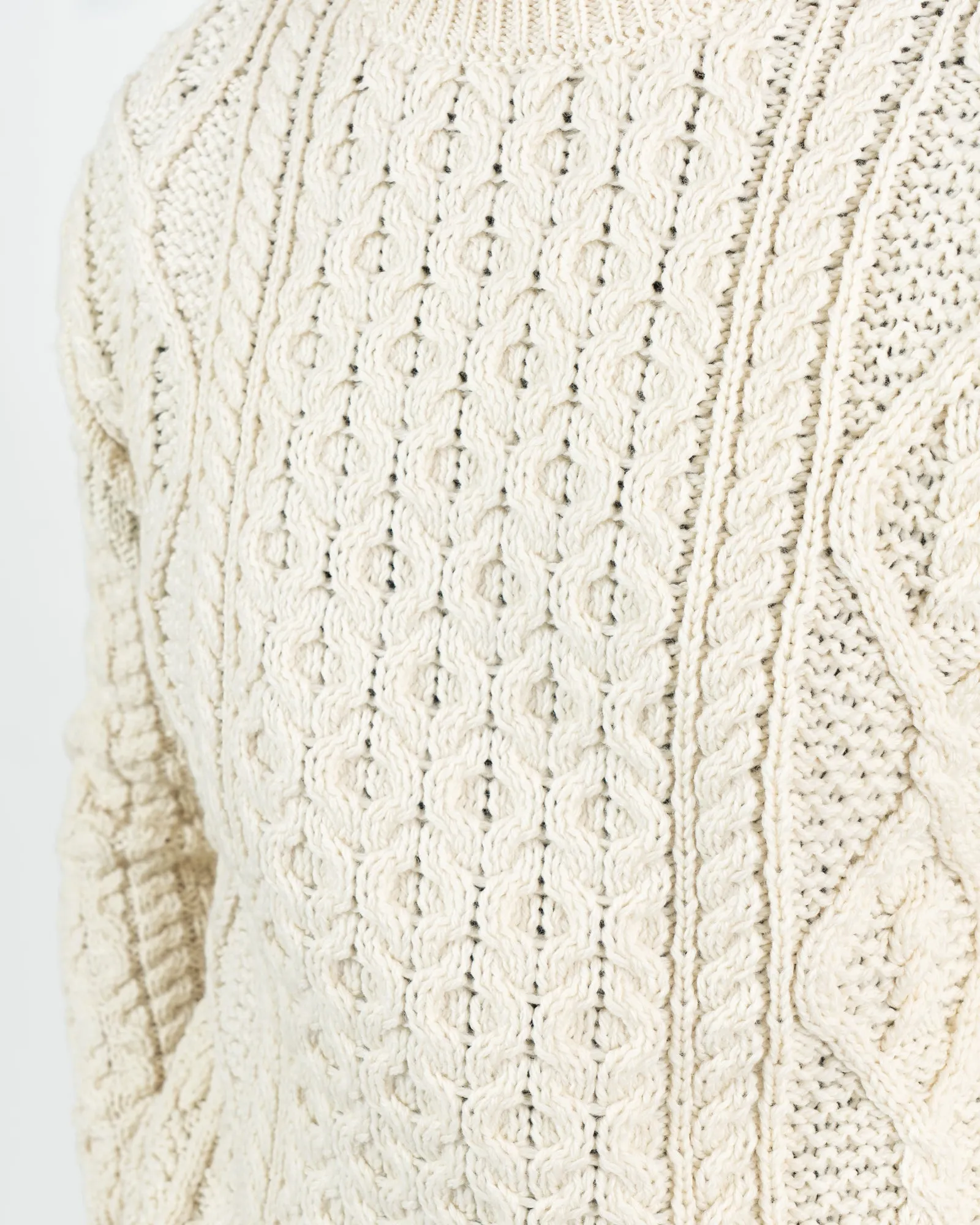 Irish Aran Crew Neck Sweater