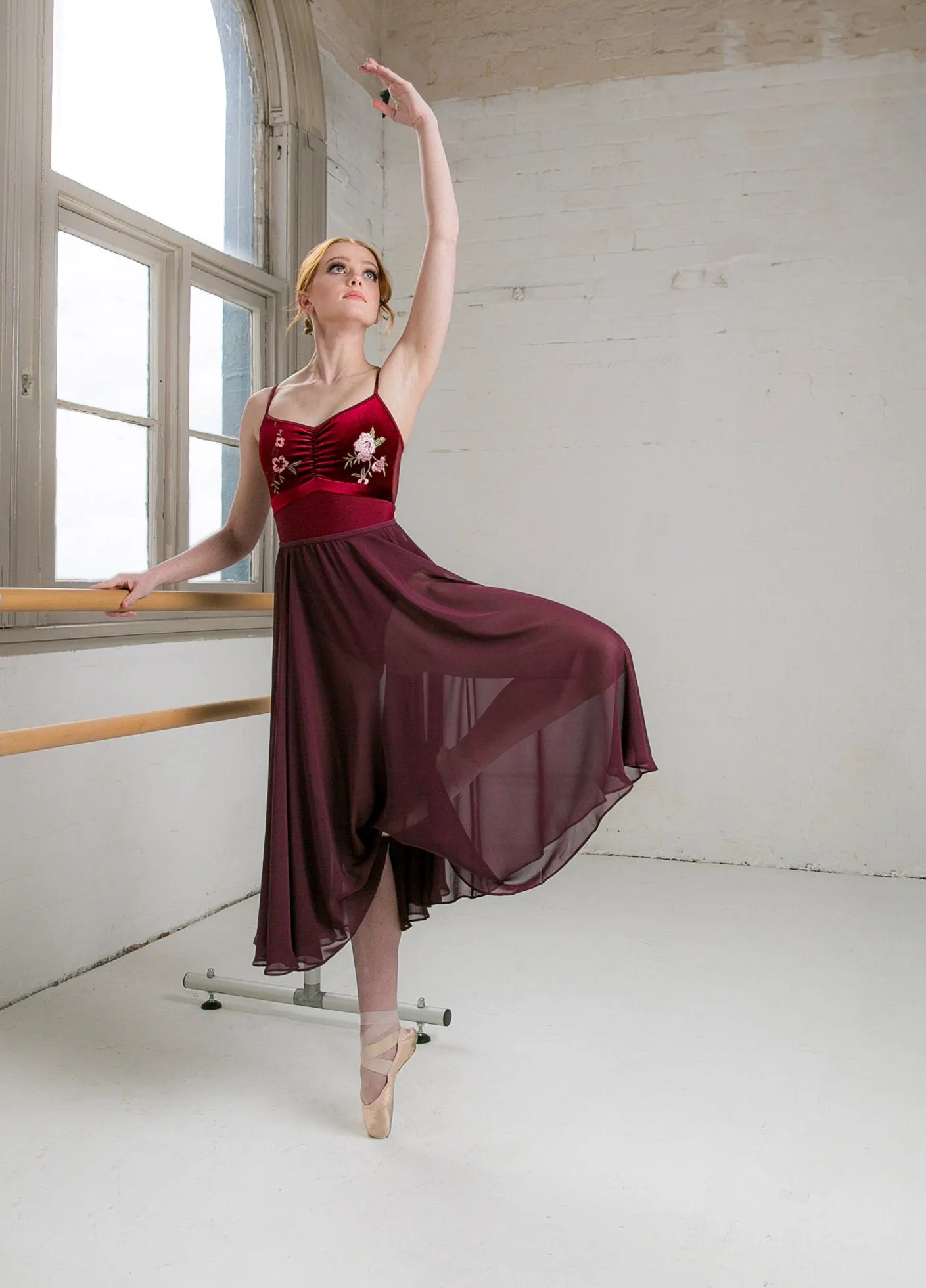 Long Chiffon Rehearsal Pull On Skirt