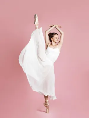 Long Chiffon Rehearsal Pull On Skirt
