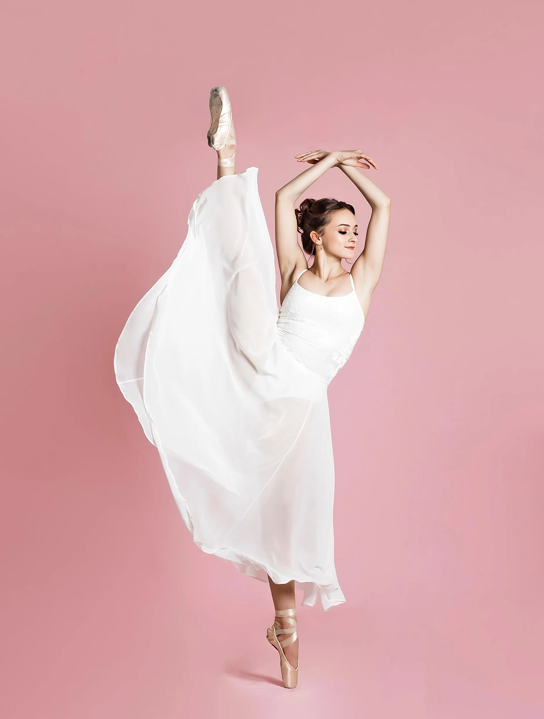 Long Chiffon Rehearsal Pull On Skirt