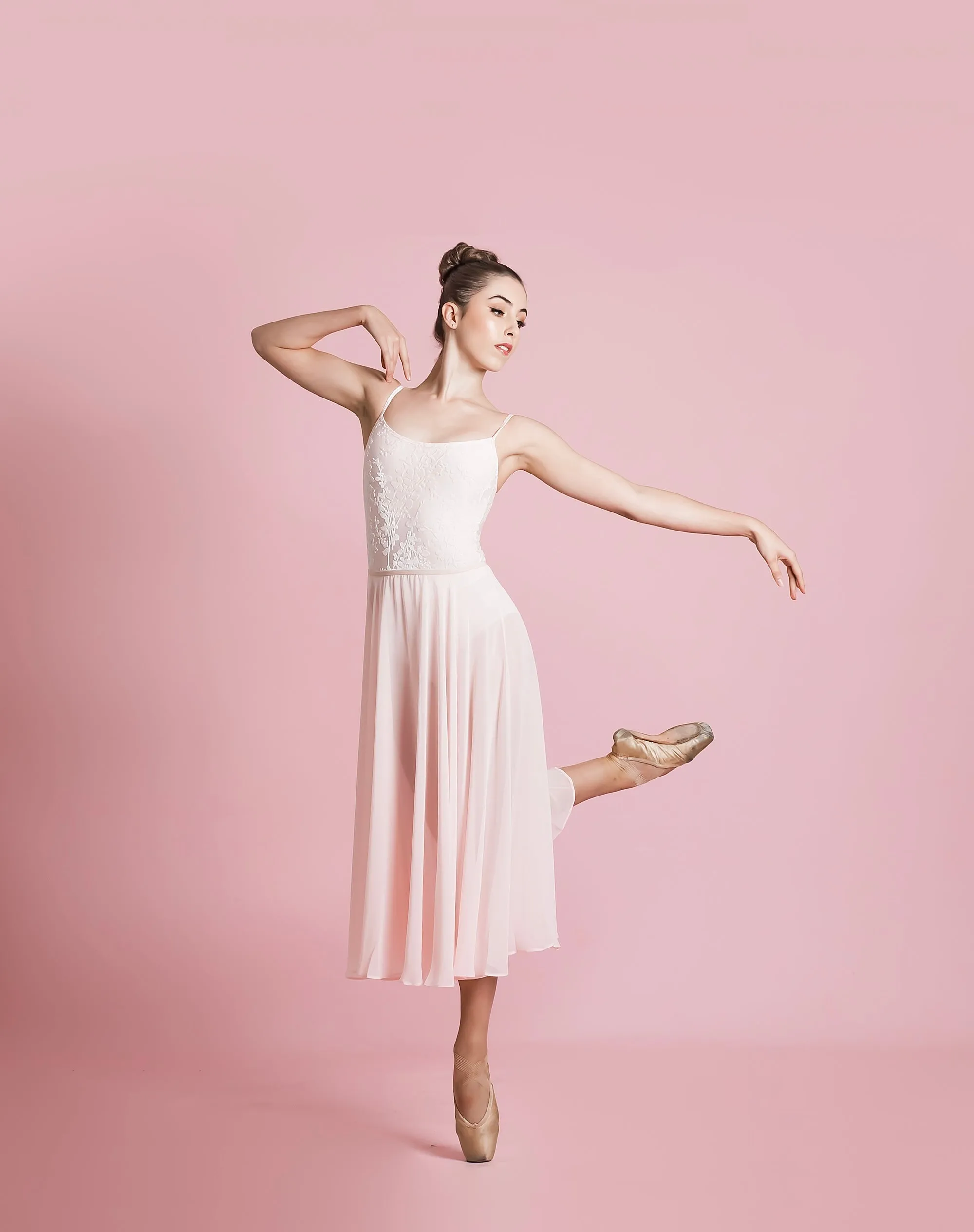 Long Chiffon Rehearsal Pull On Skirt