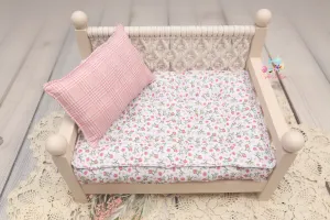 MADE TO ORDER- REVERSIBLE 2 Color Rose Garden and Plaid- NB Mattress