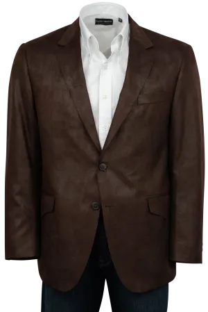 Pinto Ranch Dark Brown Leather Micro Fiber Sport Coat
