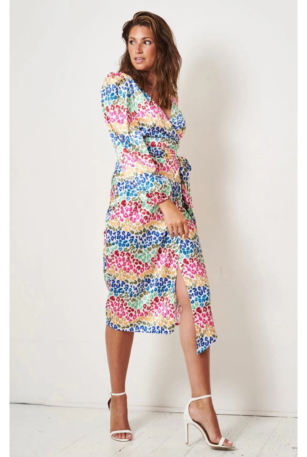 Rainbow Leopard Wrap Skirt