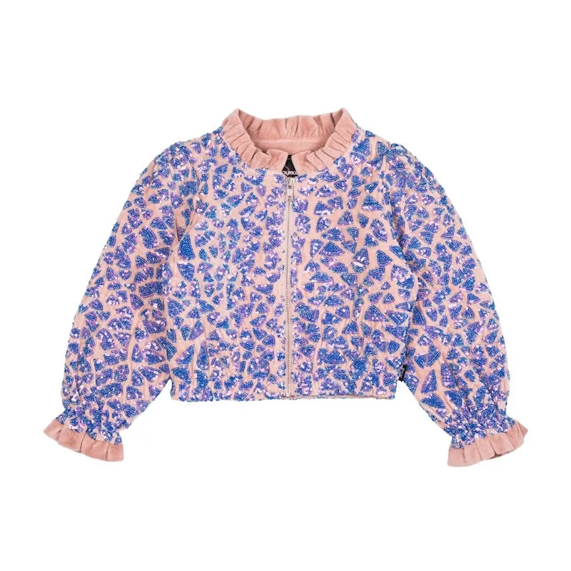 Rock Your Kid Pink Triangle Sequin Jacket