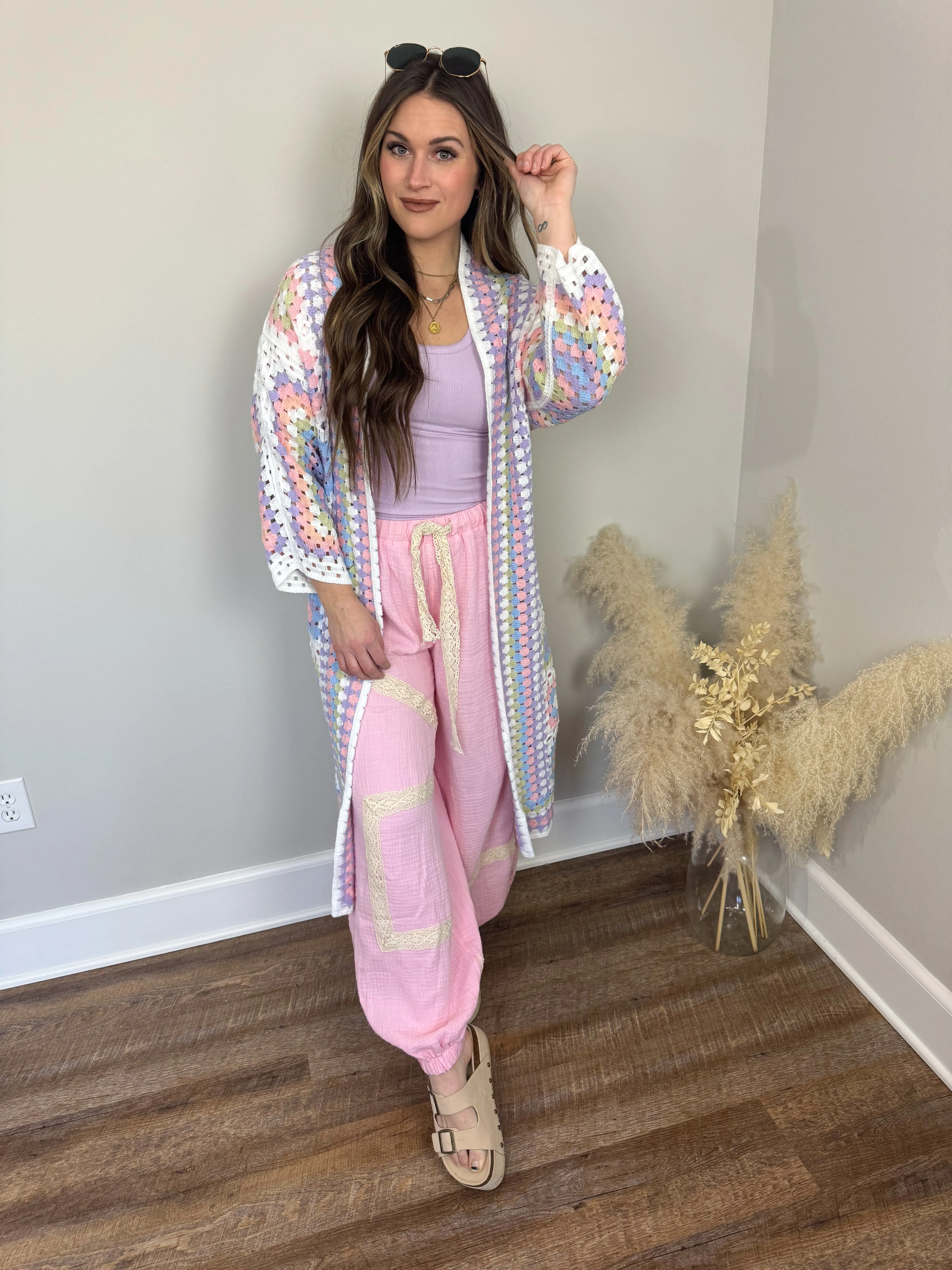 Sage Breeze Crochet Cardigan