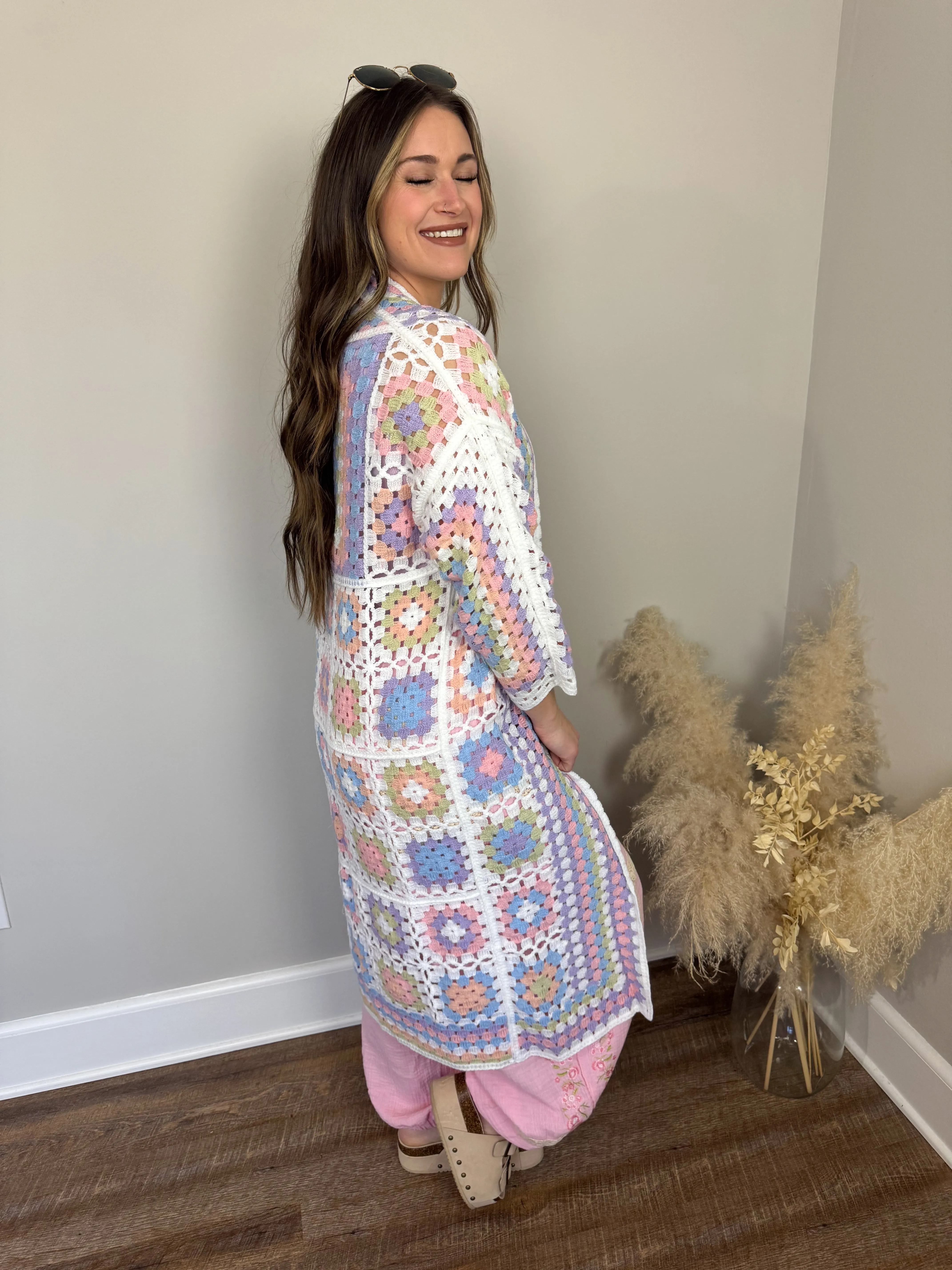 Sage Breeze Crochet Cardigan