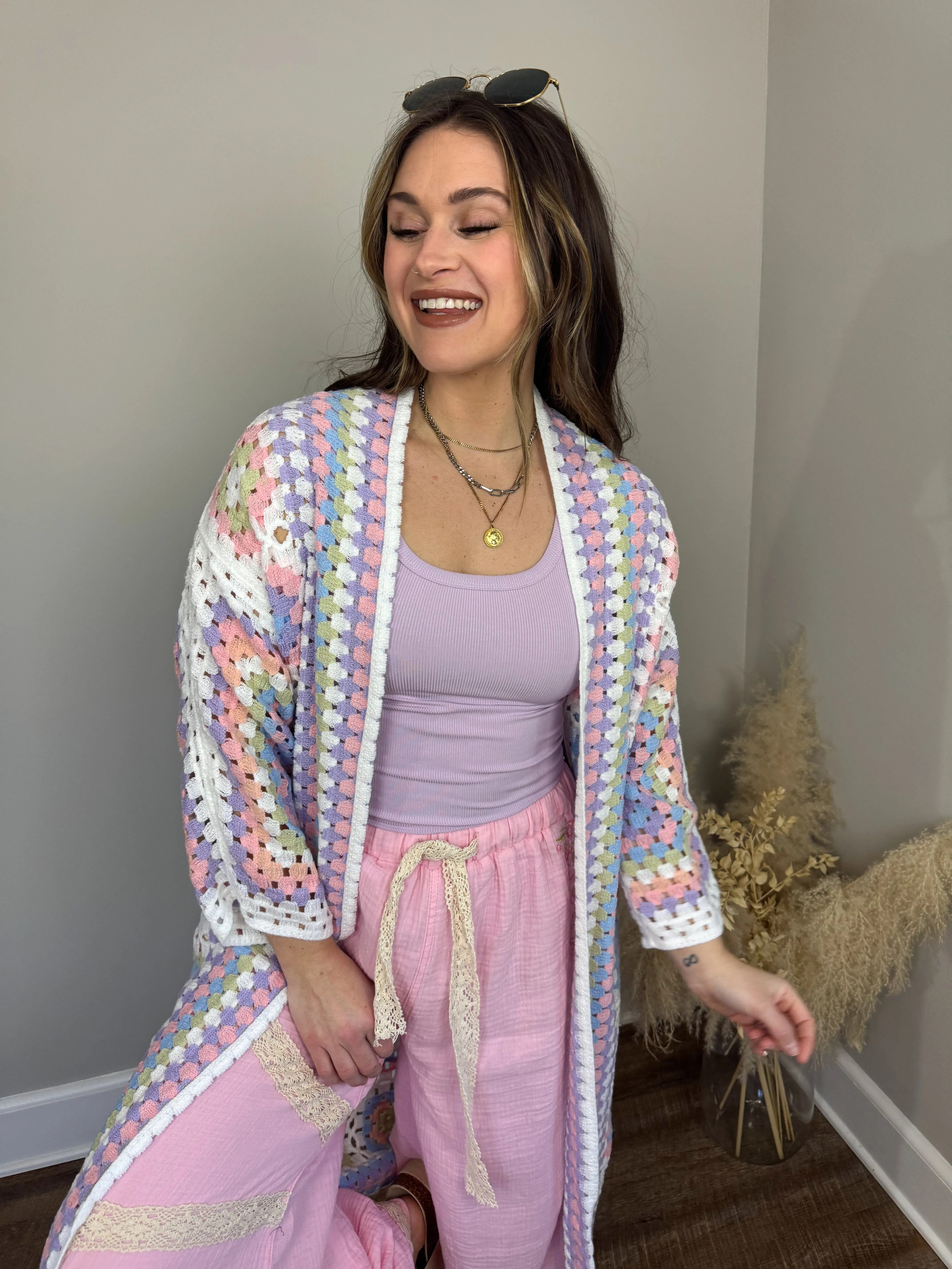 Sage Breeze Crochet Cardigan
