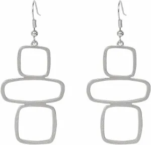 Trendy Gold Silver Geometric Dangle Earrings Geometric Statement Earrings for Women Modern Simply Alloy Drop Earrings Lightweight Jewelry