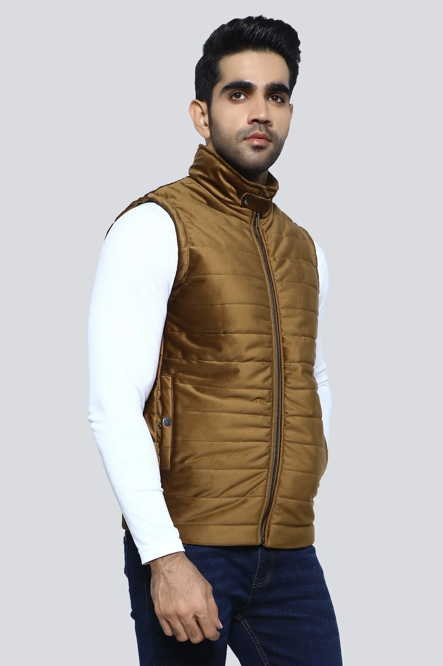 Velvet Sleeveless Jacket