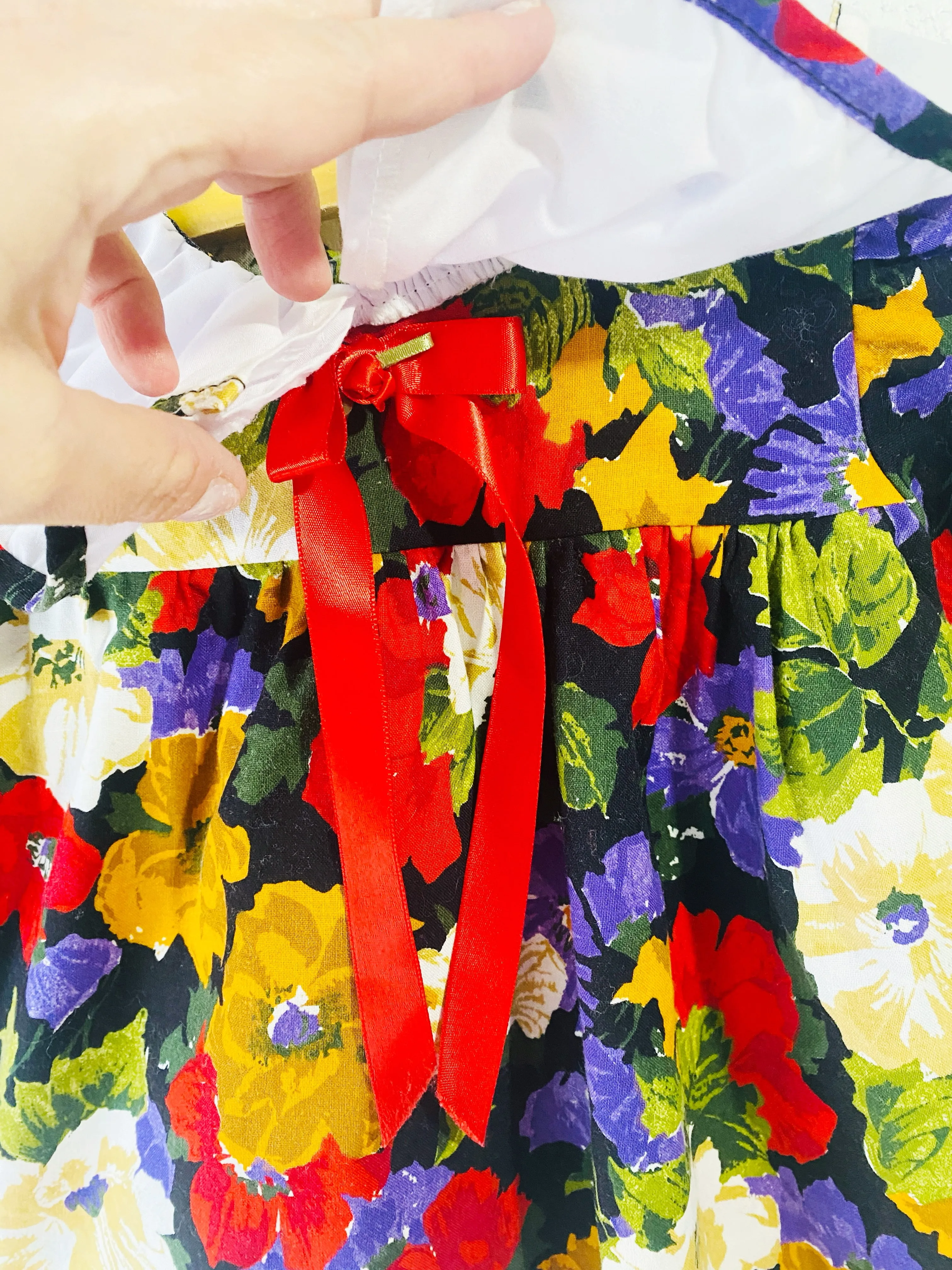 Vintage Bold Florals Dress, 18 months