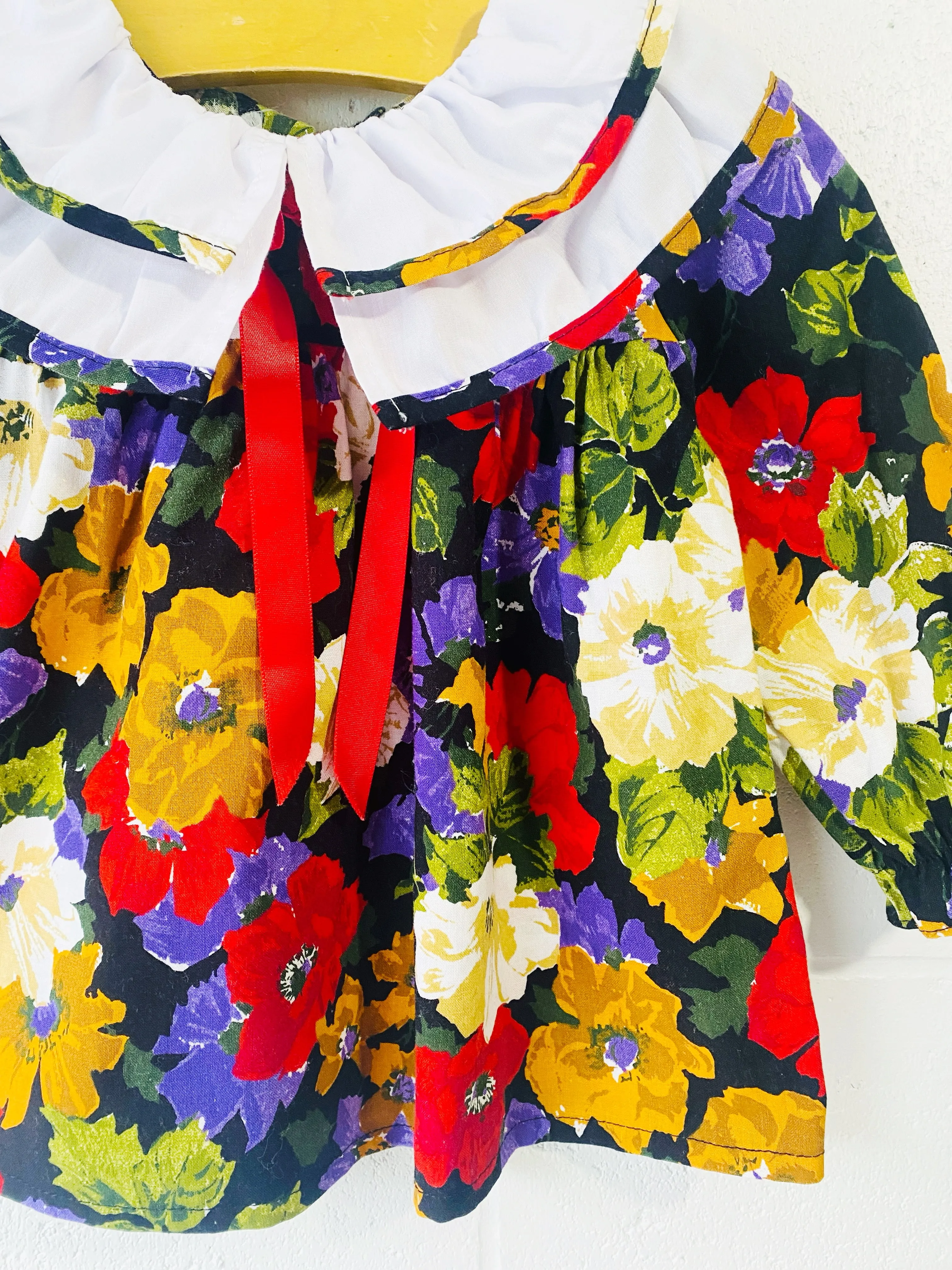 Vintage Bold Florals Dress, 18 months