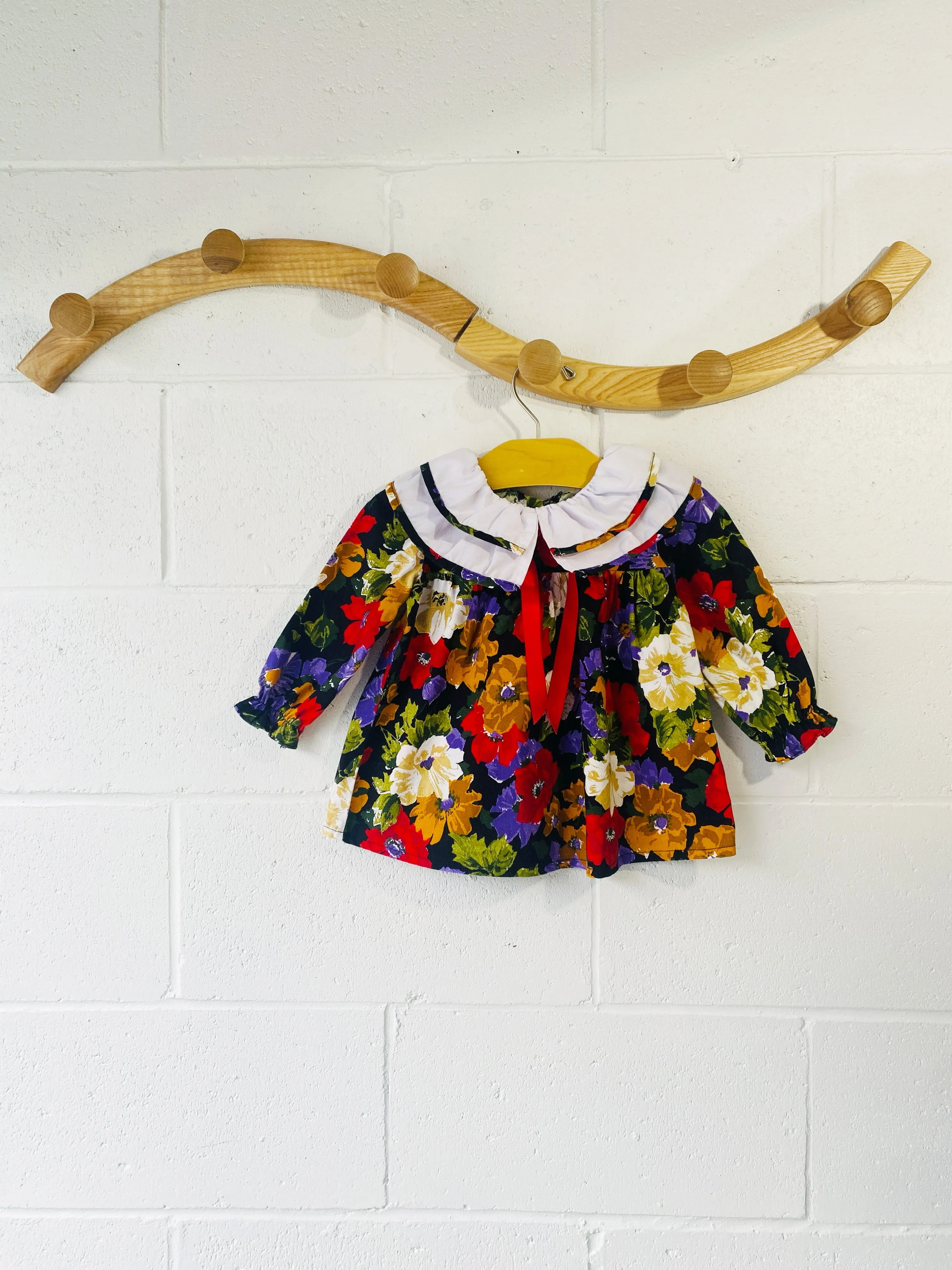 Vintage Bold Florals Dress, 18 months