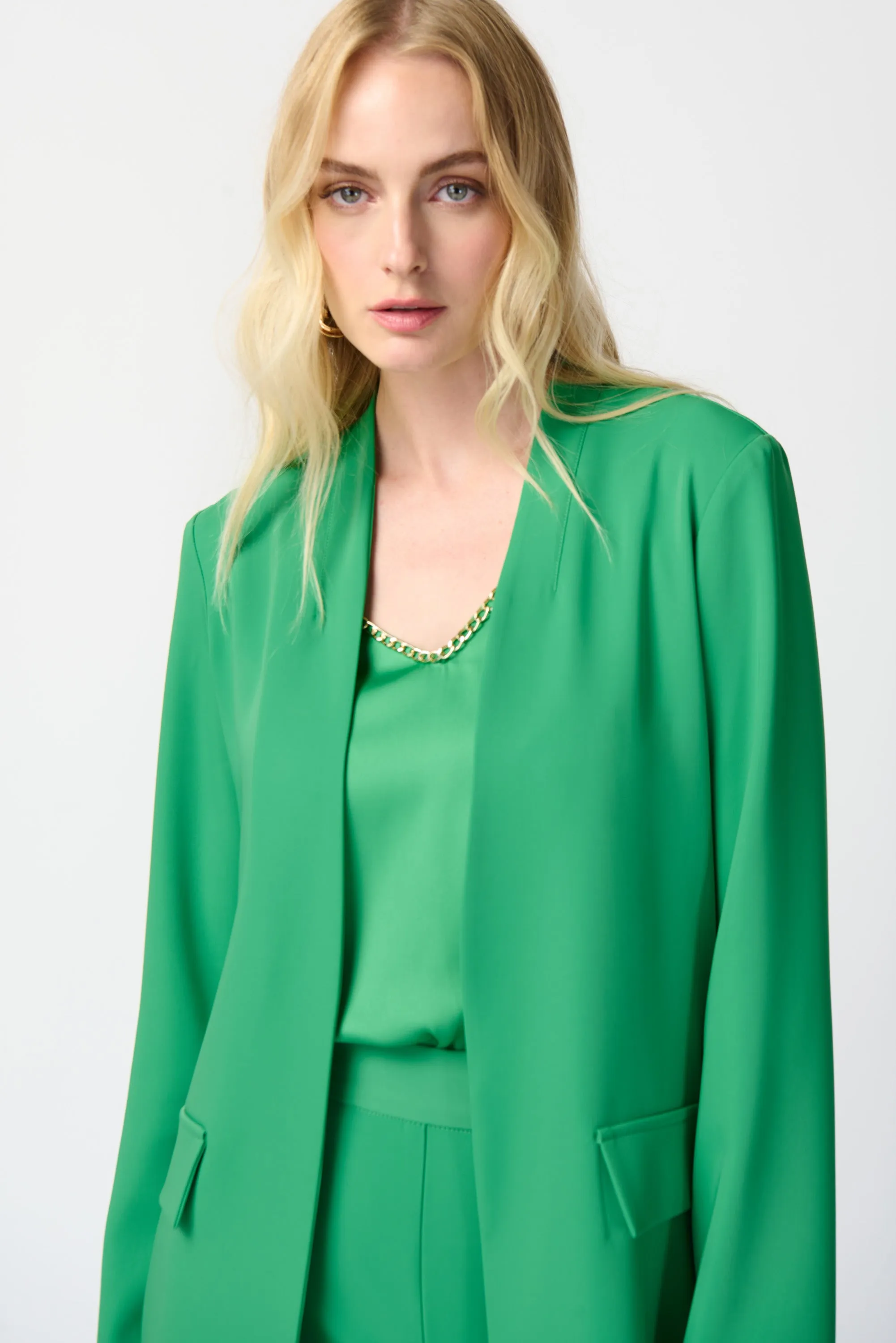 Woven Straight Blazer